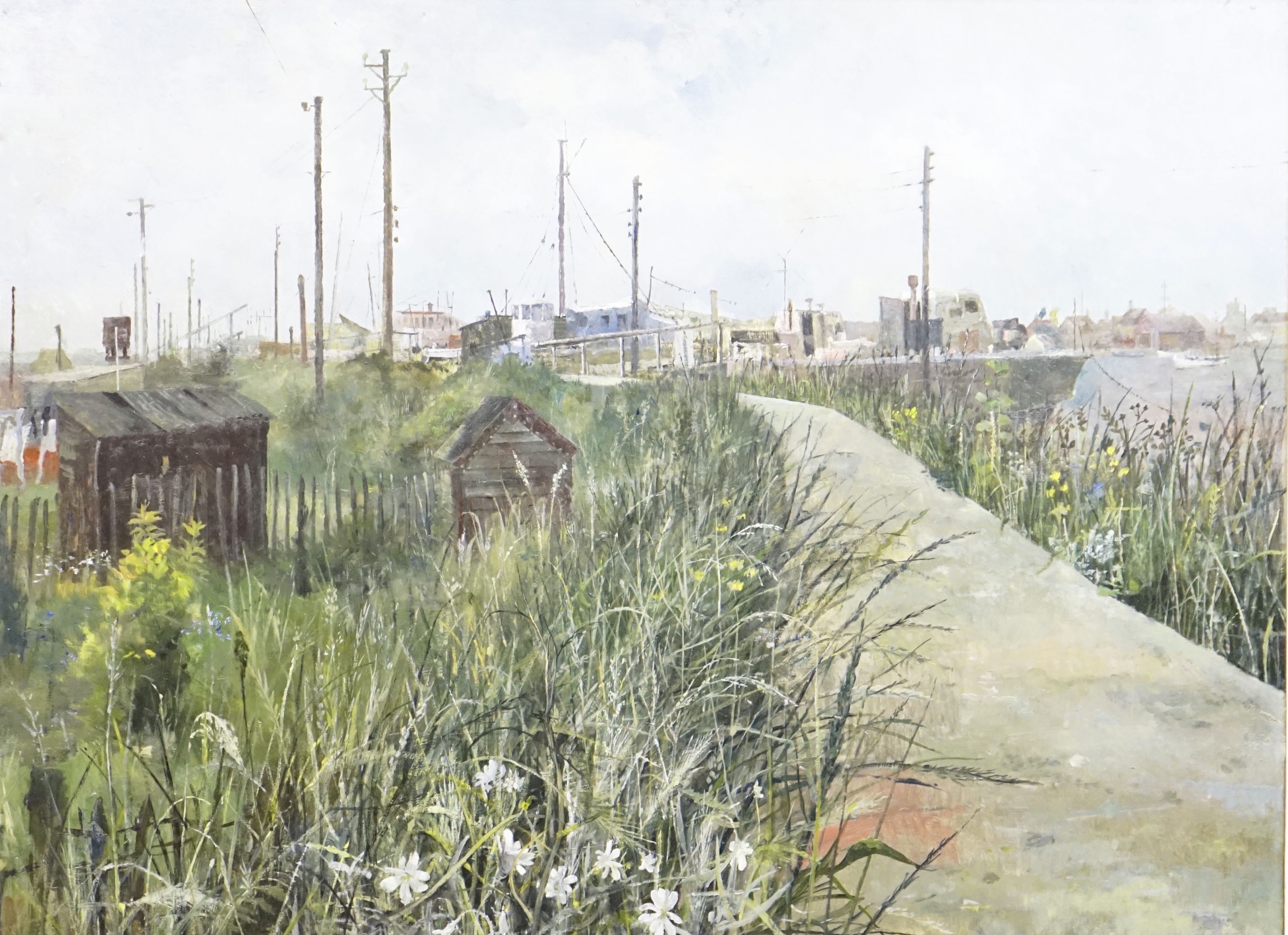 Anthony Richard Cooke (1933-2006), ‘Houseboats at Shoreham’, oil on panel, 74 x 100cm